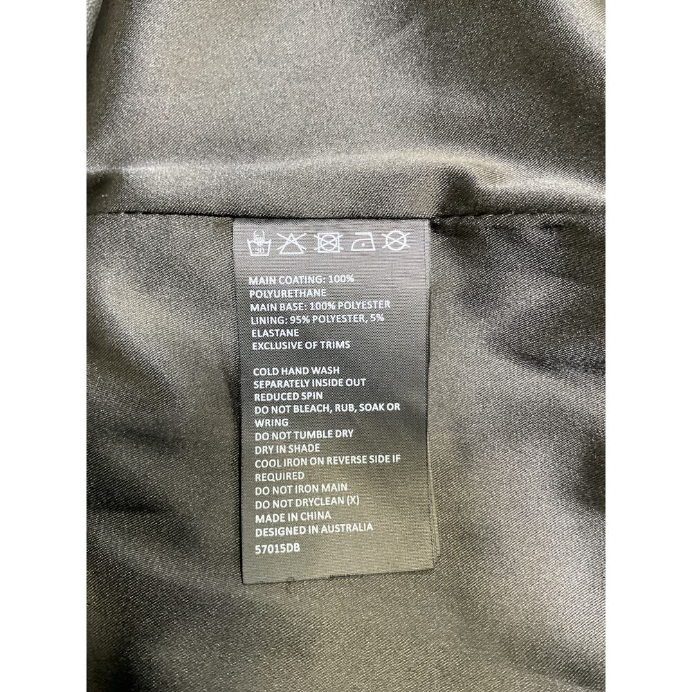 Bardot Vegan Leather Black Anabelle Size M Dress - Picture 5 of 6